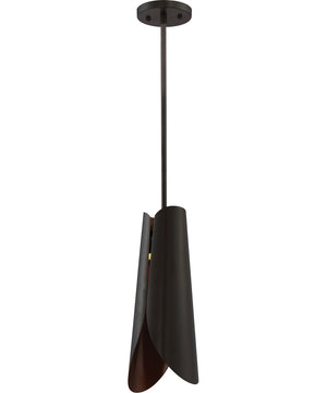 7"W Thorn 1-Light Pendant Bronze / Copper Accents